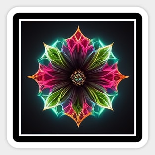 neon mandala Sticker